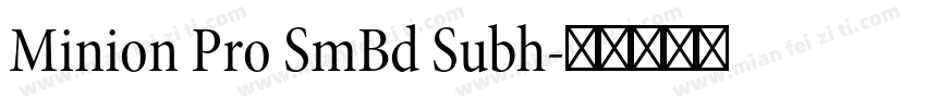 Minion Pro SmBd Subh字体转换